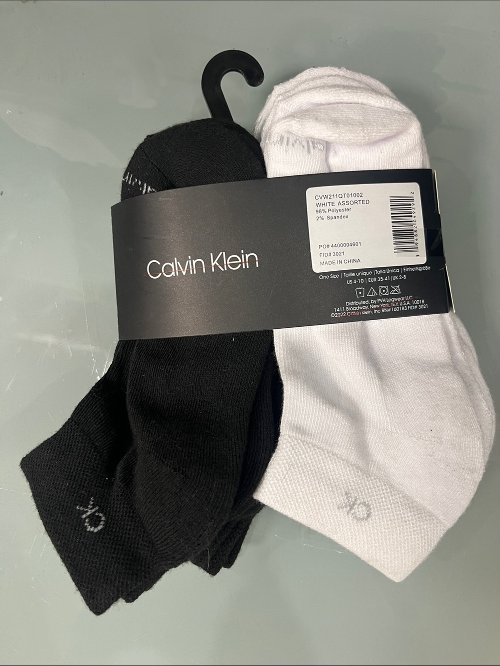 Calvin Klein Men's No-Show Sock  6 Pack in Black and White
